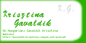 krisztina gavaldik business card